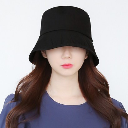 마인드맵 느티나무 벙거지 남녀공용 무지 버킷햇 캐주얼 코튼 모자