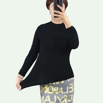 델루나 스판 기본 슬림 여성 긴팔티셔츠 7coor