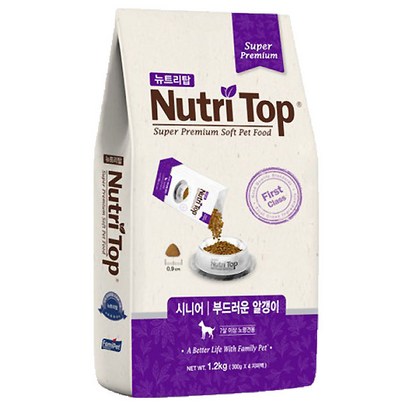 뉴트리탑 강아지 소프트사료 퍼피 어덜트 시니어 면역 1 리뷰후기