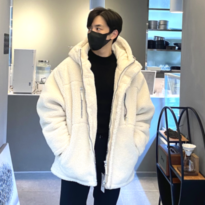 이브컴퍼니 울트라 헤비 양털 후드 집업 점퍼 - 3coor 리뷰후기