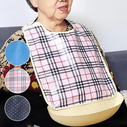 어르신 턱받이 환자용 식사 앞치마 환자 노인 성인 요양원 병원 방수 턱받침