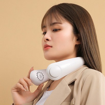날개없는 넥밴드 선풍기 3단 풍속 조절