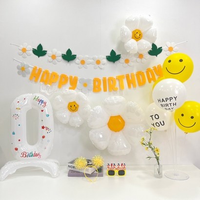 하피블리 데이지 생일가랜드 레터링숫자풍선