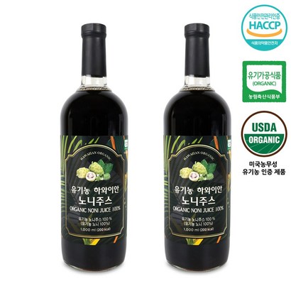 유기농 노니 하와이안 원액 주스 즙 HACC인증 Oranic Noni Juice 효능 추천 홈쇼핑
