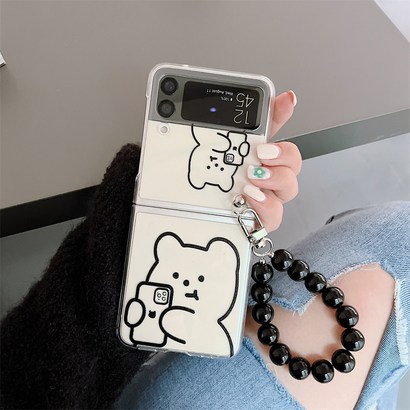 개인취향 제트플립3 제트플립4 일상곰돌이 케이스 ZFI z플립 케이스