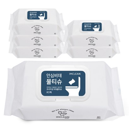 아임클린 저자극 안심비데물티슈 캡형