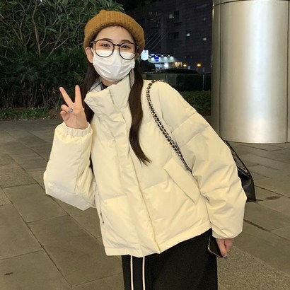 스타일아유 여자 겨울 하이넥 숏패딩 푸퍼 점퍼 누빔 자켓 가볍고 따뜻한 웰론 오버핏 숏 패딩 점퍼 겨울 리뷰 후기