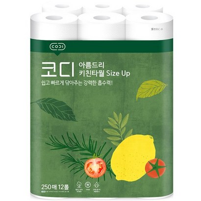 코디 아름드리 Size U 키친타올 250매