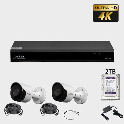 화인츠 자가설치CCTV 800만녹화기 500만카메라 8채널 초고화질 녹화기세트 패키지 실외 실내 마이크내장카메라 2HDD ATS-XRT4108-TC 고급케이블