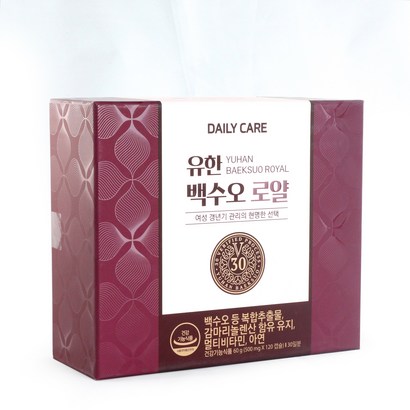 유한 백수오 로얄 감마리놀렌산 함유 유지 멀티비타민 아연 갱년기 혈행개선 뼈건강 보라지유