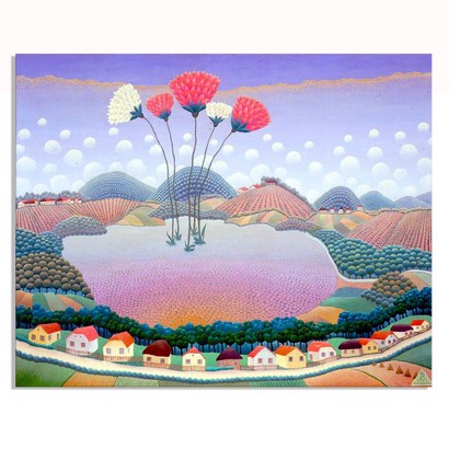 세잔느화실 동유럽 홈인테리어 캔버스 그림액자 06 꽃동산 리뷰후기