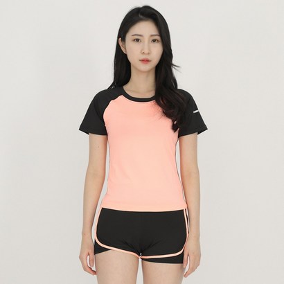 나야스타일 여성용 요가복 에어 딜라잇 투 톤 숏 슬리브 리뷰후기