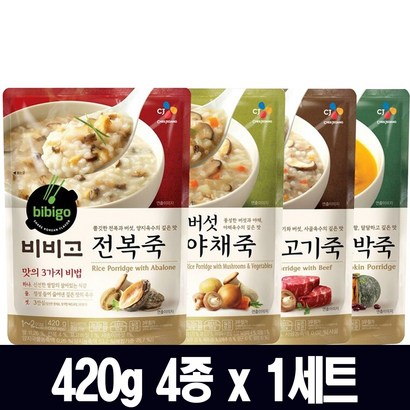 CJ 비비고 죽 4종세트 x4개