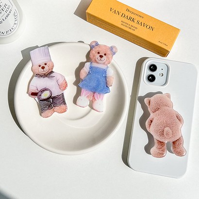 포싱포싱 뒷모습 곰돌이 요리사 곰 토끼 소녀감성 테디베어 아크릴 에폭시 그립톡