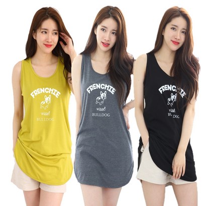 위스 20009TS-불독 롱 나시 민소매 티셔츠 민소매/나시 리뷰후기