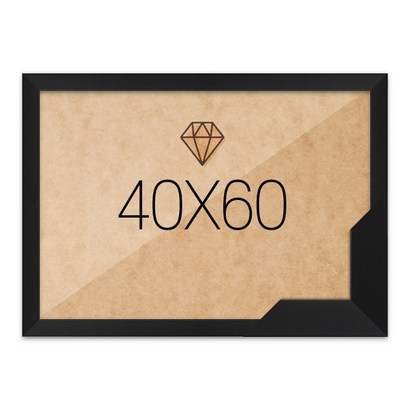보석십자수액자 40x60 고급형 슬림 우드 블랙