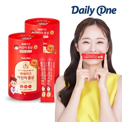 데일리원 전소민 베베키즈 어린이 홍삼 30포