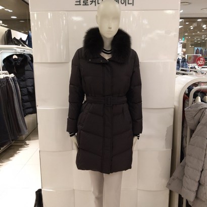 2F 여성 크로커다일레이디 C0WDW106 벨티드 퍼 다운패딩 리뷰 후기
