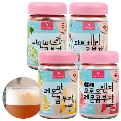 19종 유산균 콤부차 모로오렌지 레몬 샤인머스켓 타트체리 꼼부차 만들기 효능 스코비 콤푸차