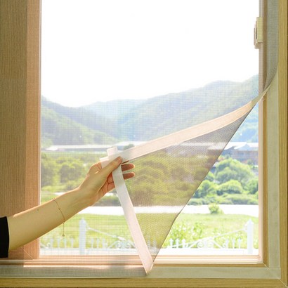 맞춤 붙이는 창문 벨크로 방충망 찍찍이 제작