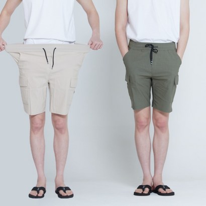 위어도 남자 빅사이즈 밴딩 포켓 인절미 반바지 리뷰후기