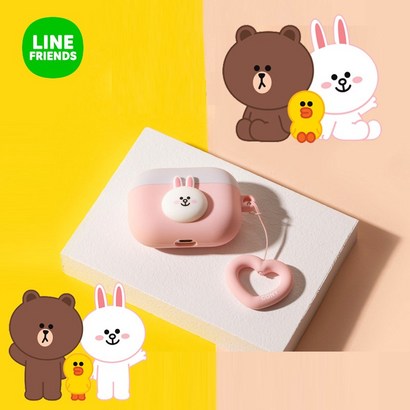 라인프렌즈 에어팟프로 케이스 하트링 듀오 코니