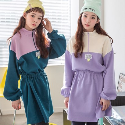 더루비 미코아노락 기모 원피스