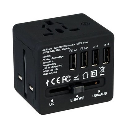 인트래블 USB 4포트 고속 멀티플러그 NO 1296 블랙