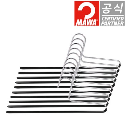 독일 정품 마와 논슬립 옷걸이 1단 바지걸이 KH1 블랙 10개입