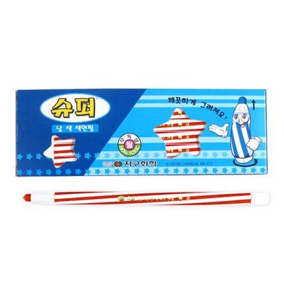 슈퍼 색연필 낱색 12자루X1타 지구슈퍼색연필