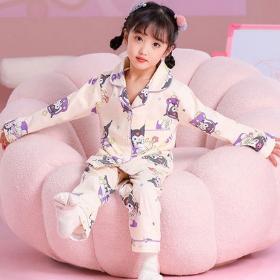 재한 어린이 터틀넥 긴팔잠옷 파자마세트