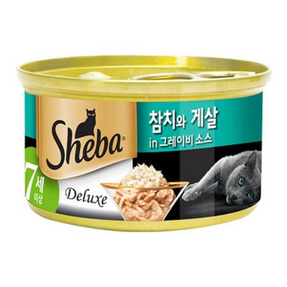 쉬바 7세 이상을 위한 참치살코기와 게살캔x24개