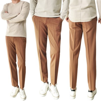 가을 겨울 편한 남자바지 뒷밴딩 9부 남성 정장 슬랙스 준옴므 리뷰후기