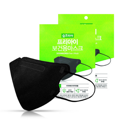 프리아이 KF94 마스크 대형 블랙 50매 새부리형 리뷰 후기