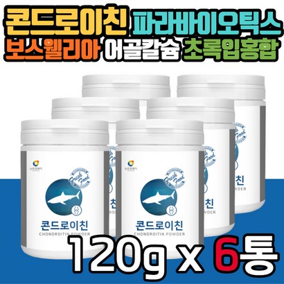 콘드로이친 사균체 유산균 분말 x6통 상어연골 보스웰리아 백수오 파라바이오틱스 어골칼슘 초록입홍합 아연 셀렌 콘드로이드 콘드리친 남성 여성 노인 어버이날 기념일 생일 선물 리뷰 후기