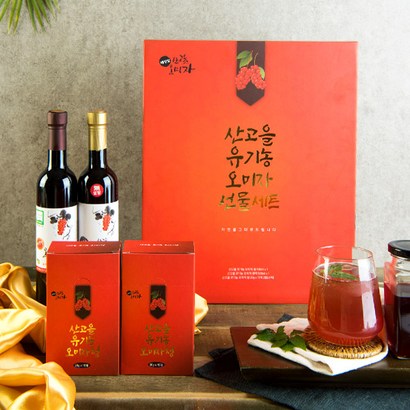 문경오미자 유기농 종합 선물세트 청 과 원액 각 1개 스틱 2통 산고을 농원 리뷰후기