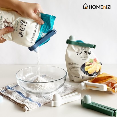 홈앤이지 찐깔끔 집게 12개 밀폐 밀봉 정리 봉지