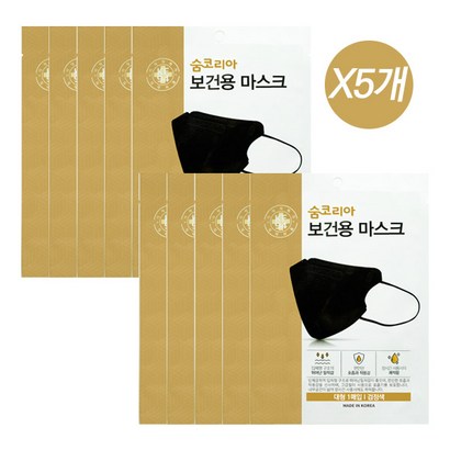 숨코리아 KF94 마스크 블랙 대형 50매식약처인증
