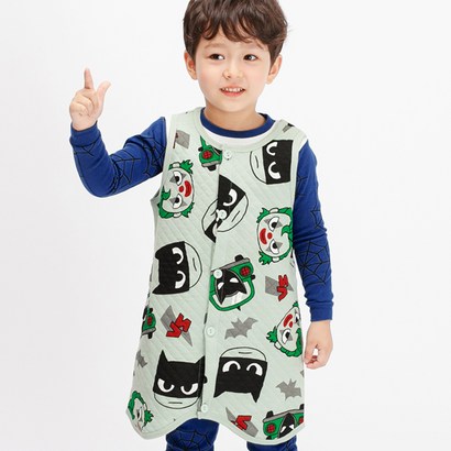 멜리스 유아 아동 베트빌런 수면조끼 겨울 잠옷
