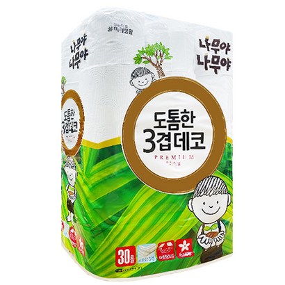 나무야나무야 도톰한 3겹 데코 롤화장지 30m 리뷰 후기