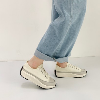 프리센스 여성용 키높이 캔버스 운동화