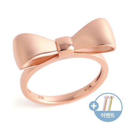 18K 심플 리본 반지 RSS18402