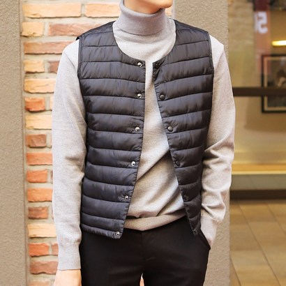 더맨쉽 U넥 초경량 패딩조끼 SBTVT12001