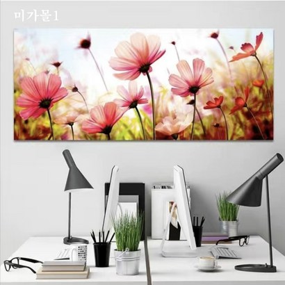보석자수 DIY 비즈십자수 구슬큐빅 자수 코스모스꽃밭 120x