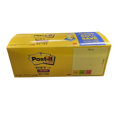 포스트잇 강한점착용 팝업리필용 대용량 KR330-20A