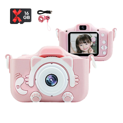 하이라라 어린이 카메라 고양이 카메라 SD Card 포함