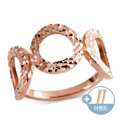 18K 반지 심플 컷팅 도넛원형 반지 NR23302