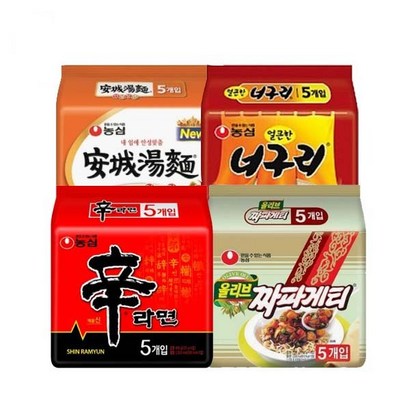 농심 봉지라면 4종