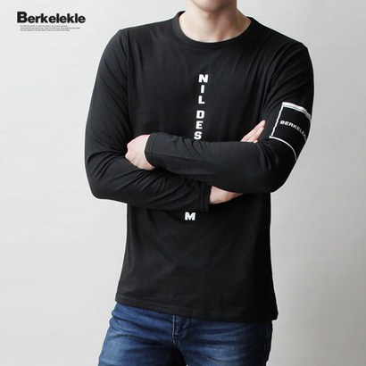 버클리클 남성용 데스페란둠 티셔츠 긴팔티 남자 면 티 긴팔 라운드 프린팅 리뷰후기