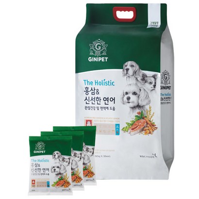 지니펫 더 홀리스틱 홍삼&신선한 연어 강아지사료
